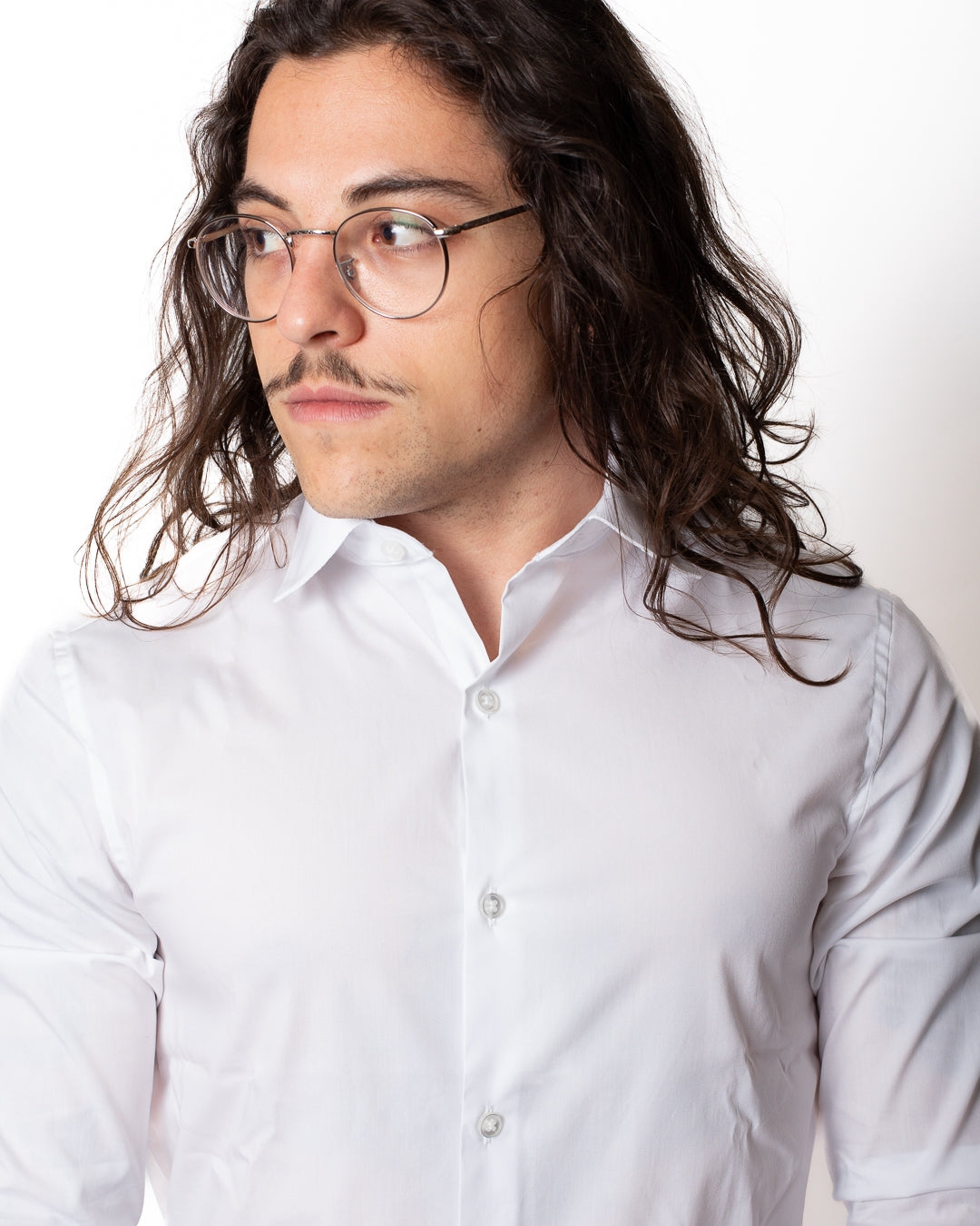 Camicia Calvin Klein "Slim Poplin white" uomo