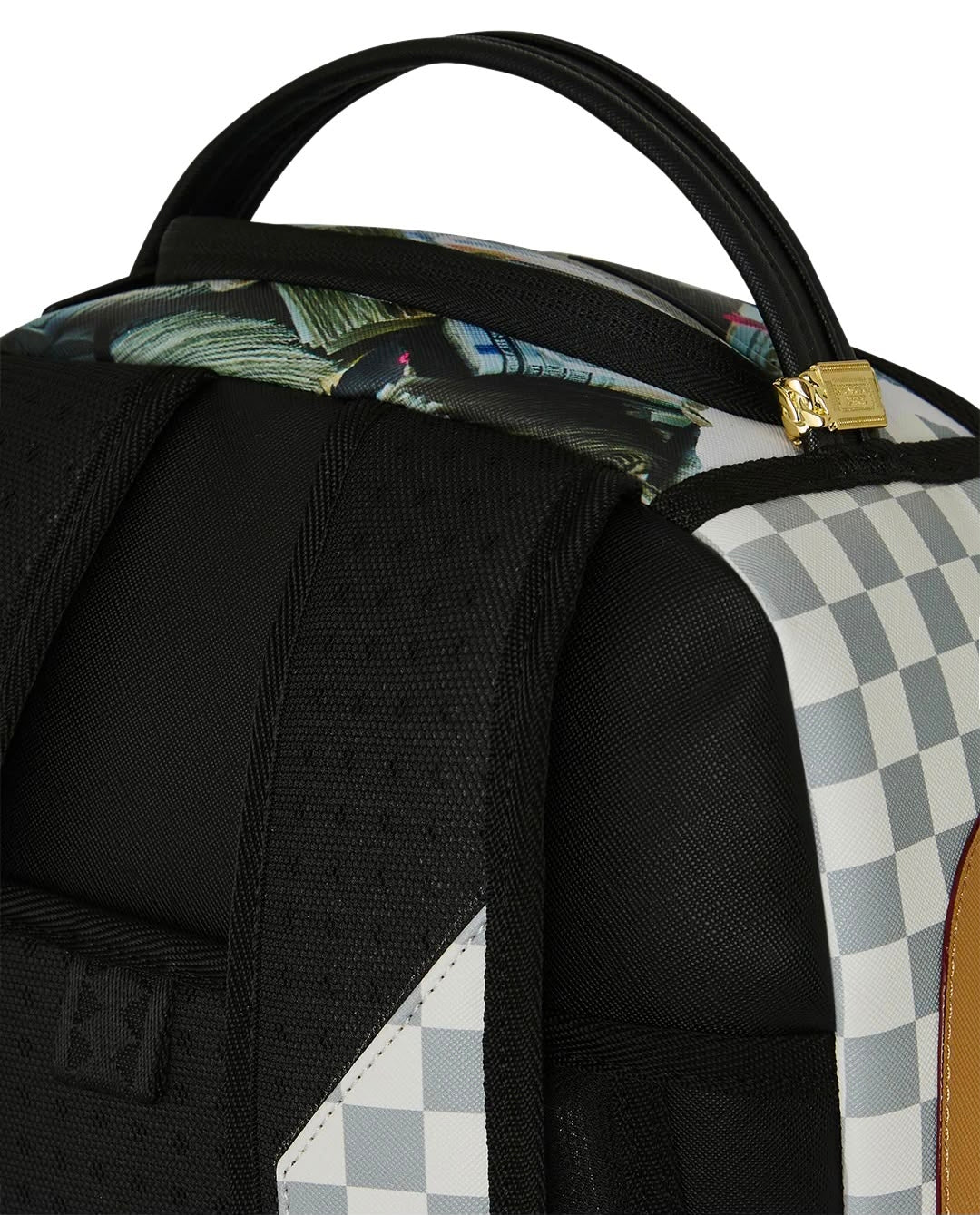 Zaino Sprayground bianco CREAM CHECK FULL OF CASH BACKPACK