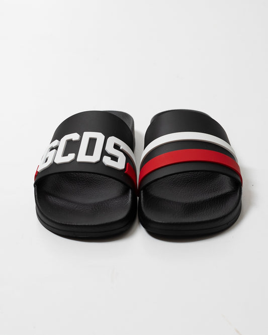 Ciabatte GCDS in gomma "Logo Band Black" uomo