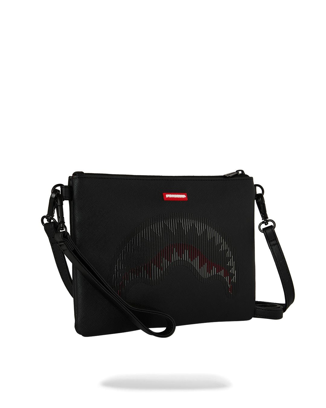 Pochette Sprayground nero DISAPPEARING SHARK CROSSOVER CLUTCH con tracolla