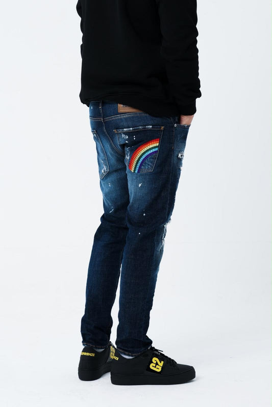 Jeans G2FIRENZE slim con patch logo e dettaglio ricamato