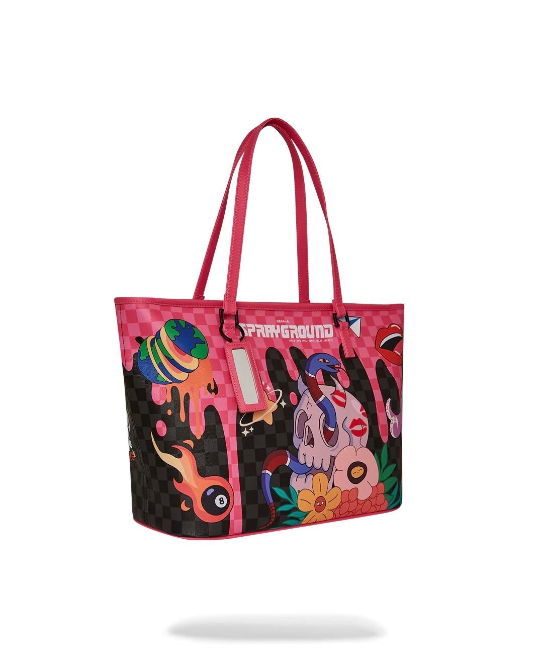 Borsa Sprayground nero WTF skull drip tote