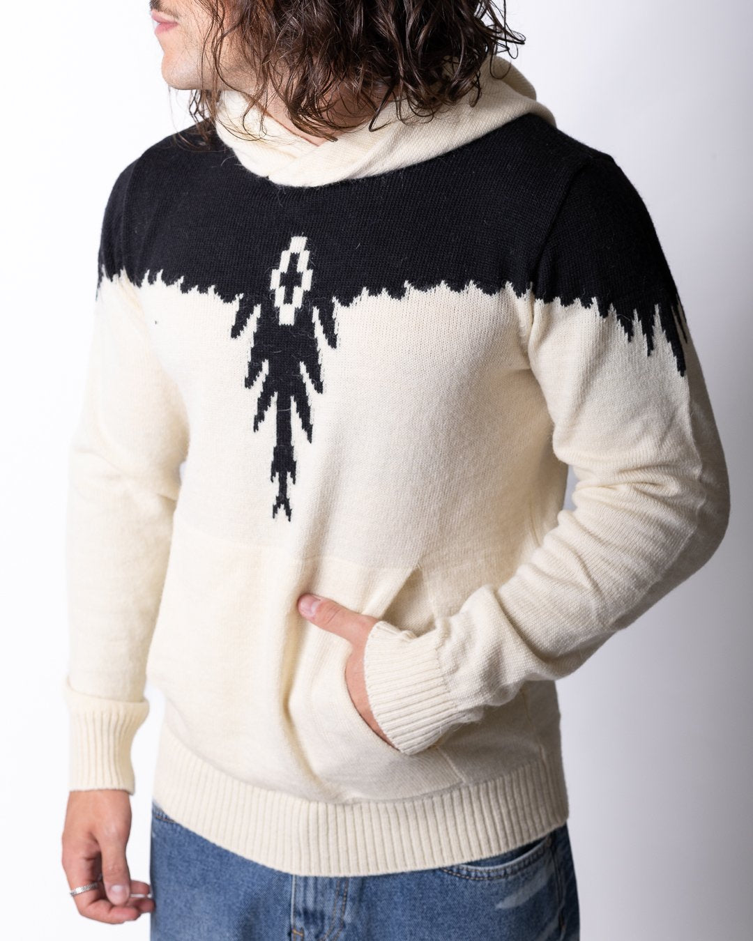 Maglia Marcelo Burlon con cappuccio "Icon Wings County" uomo