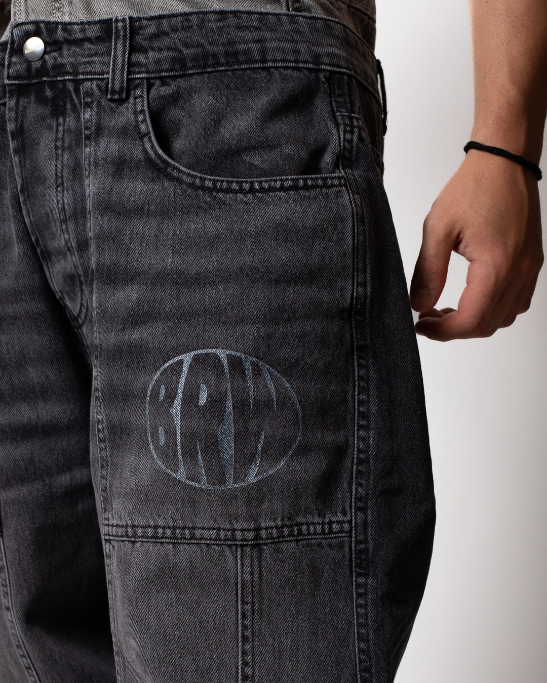 Jeans Barrow baggy con stampe