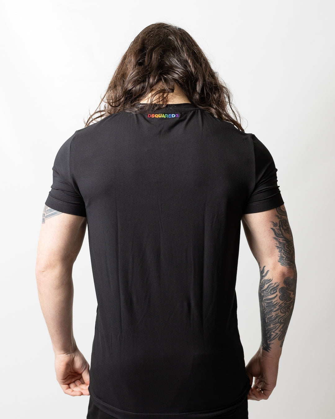 T-Shirt Dsquared2 con logo multicolor uomo