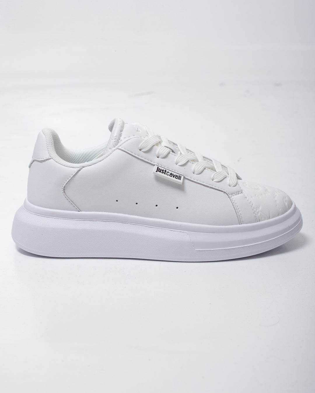 Sneakers Just Cavalli in pelle con logo jacquard uomo
