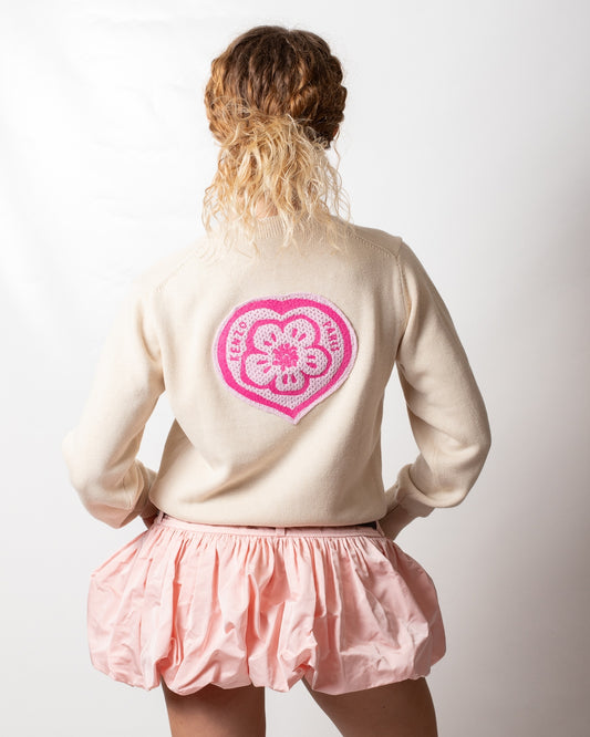 Cardigan Kenzo "Boke Heart" in misto lana donna