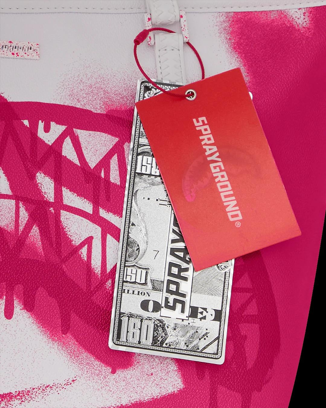 Borsa Sprayground bianco pink vandal tote