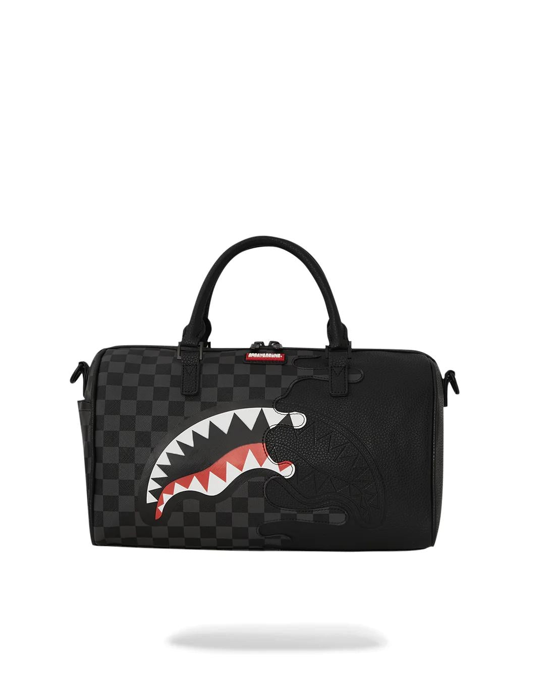 Borsa Sprayground nero unfinished shark mini duffle