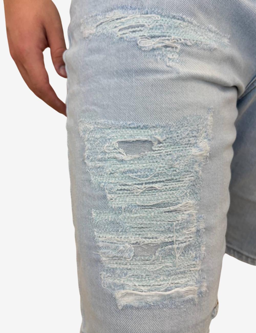 Bermuda John Richmond in denim uomo