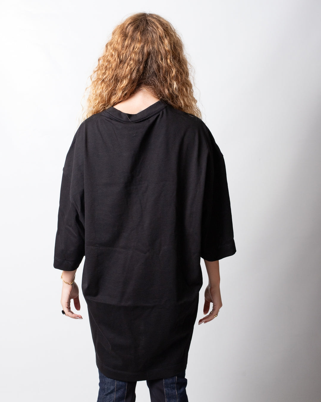 T-Shirt John Richmond over con logo e borchie donna