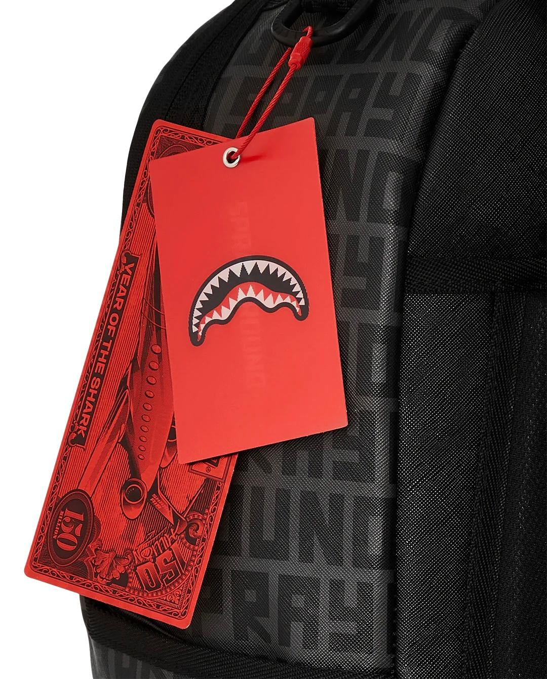 Zaino Sprayground nero Shark central split infinity dlxsv backpack