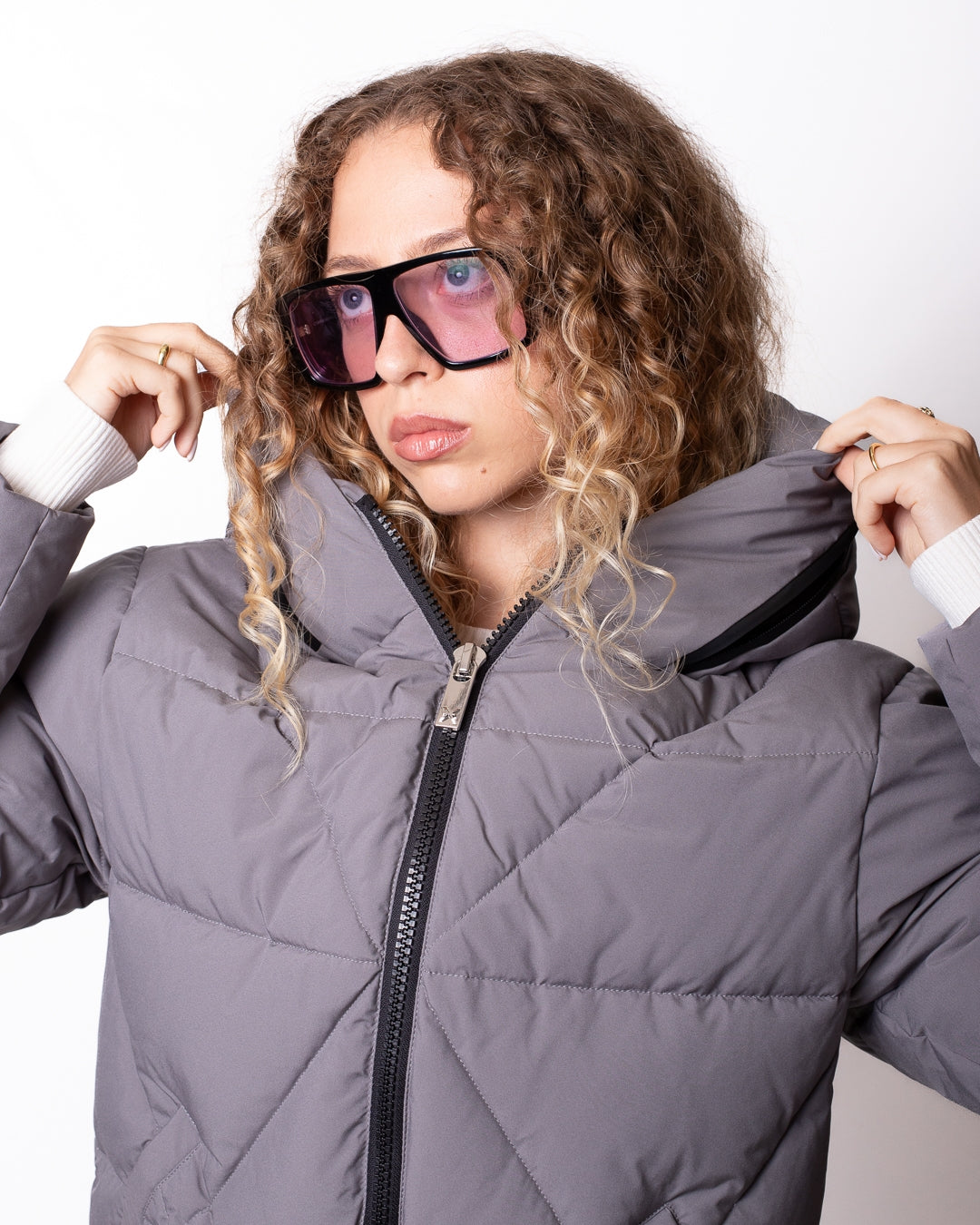 Piumino Richmond X con zip sul cappuccio donna