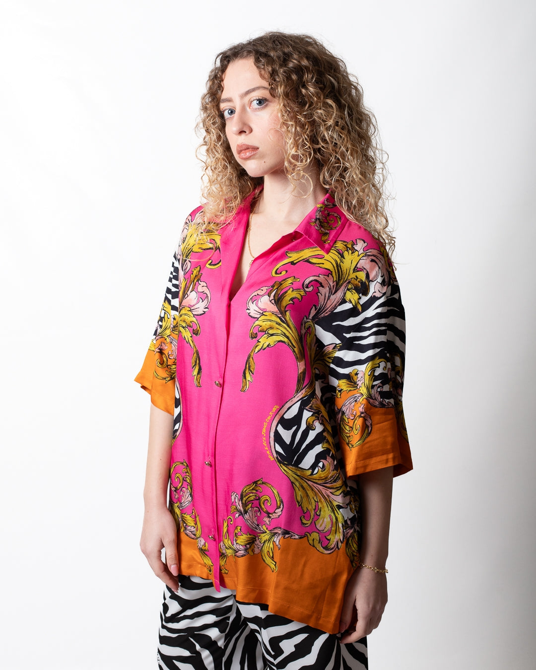 Camicia Versace Jeans Couture "Zebra Barocco" in viscosa donna