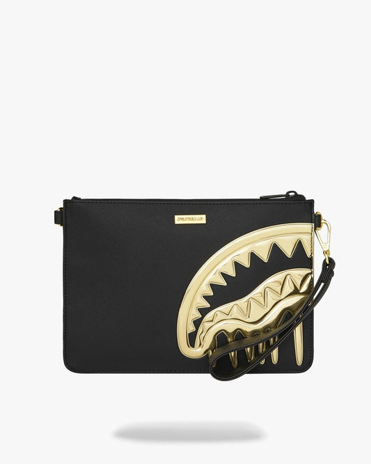 Pochette Sprayground nero "GOLD AND DANGEROUS CROSSOVER CLUTCH"
