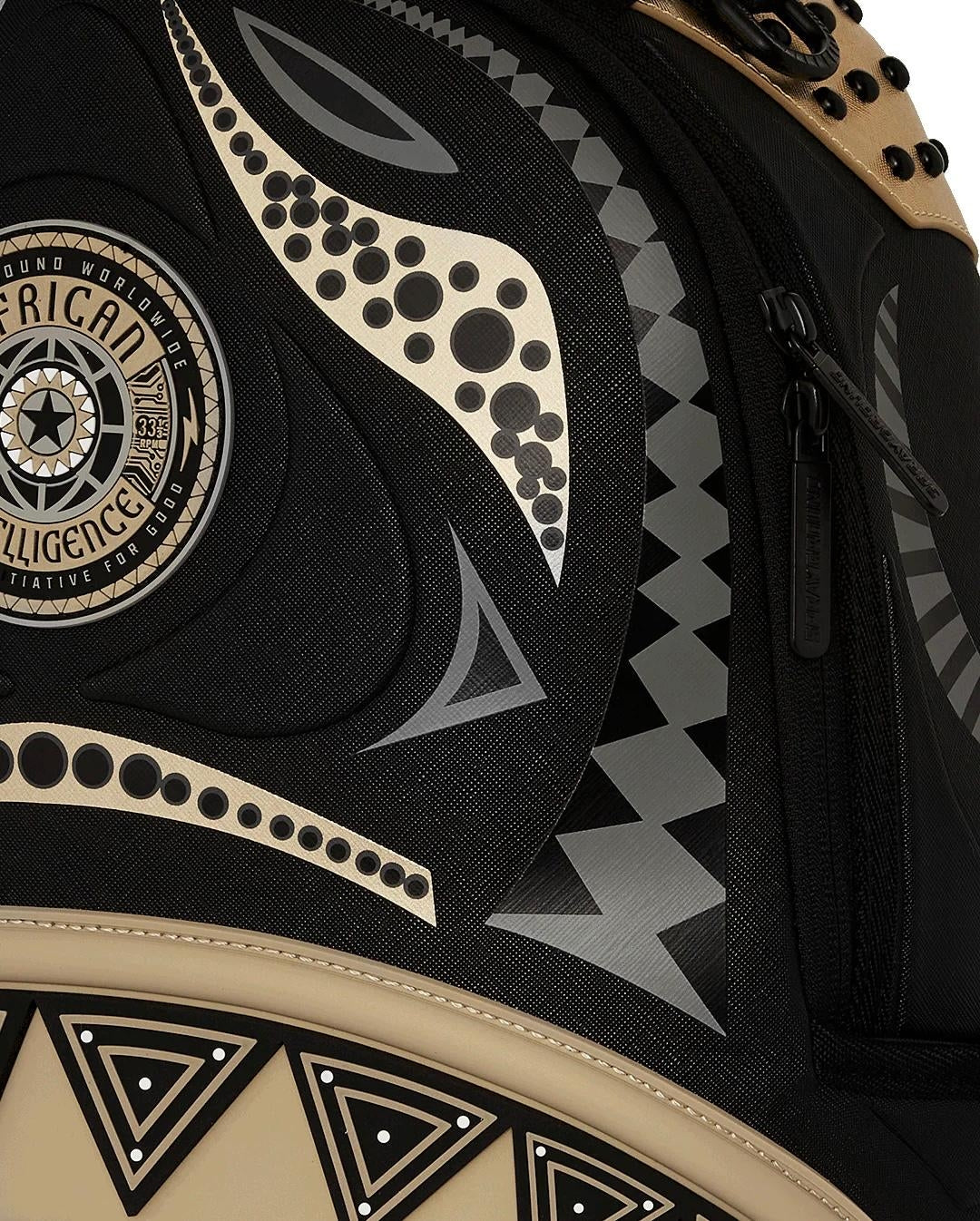 Zaino Sprayground nero AI Wonderland gold and black backpack
