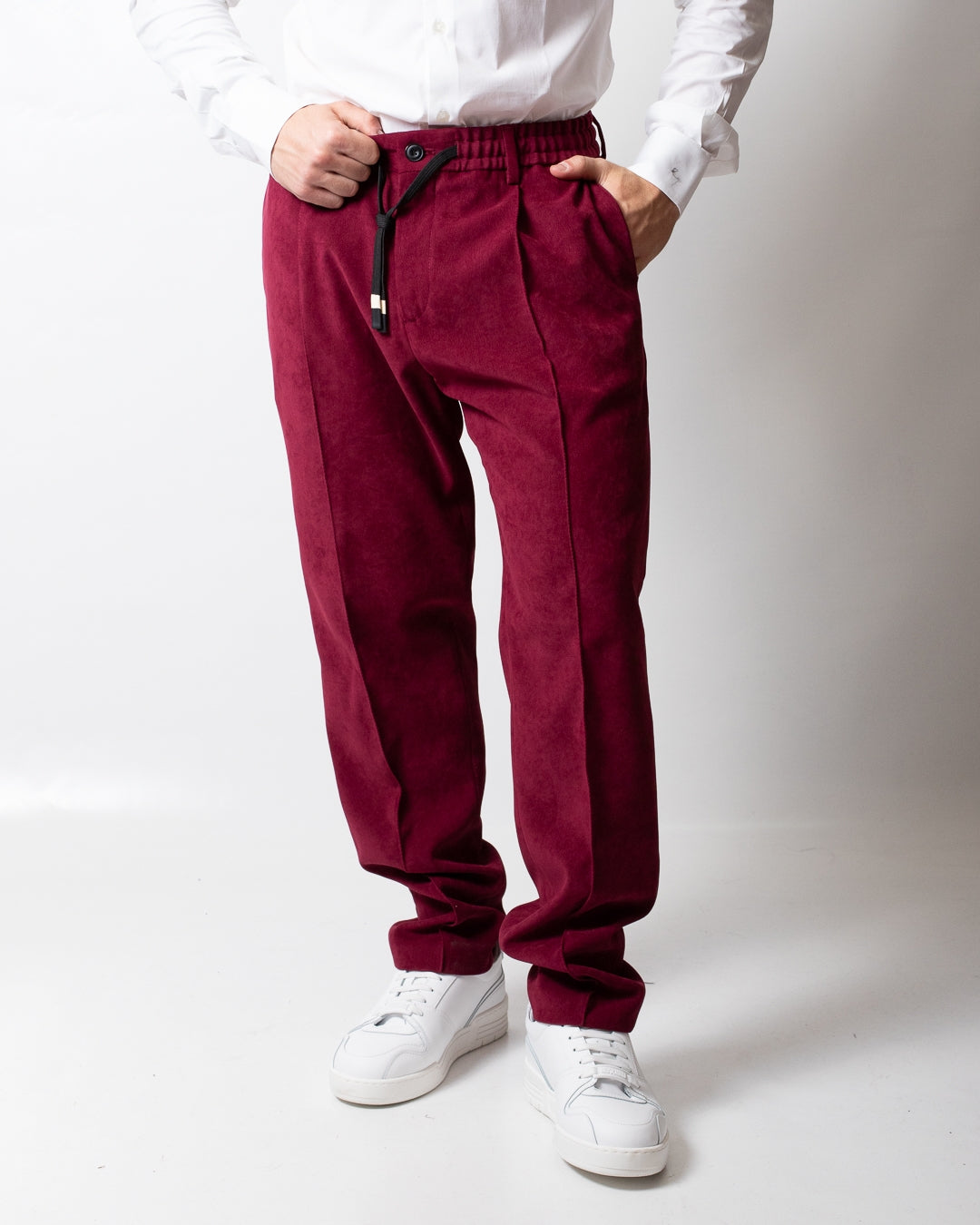 Pantalone Daniele Alessandrini in suede uomo