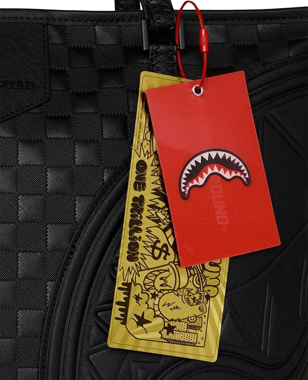 Borsa Sprayground nero RAISED CHECK TOTE