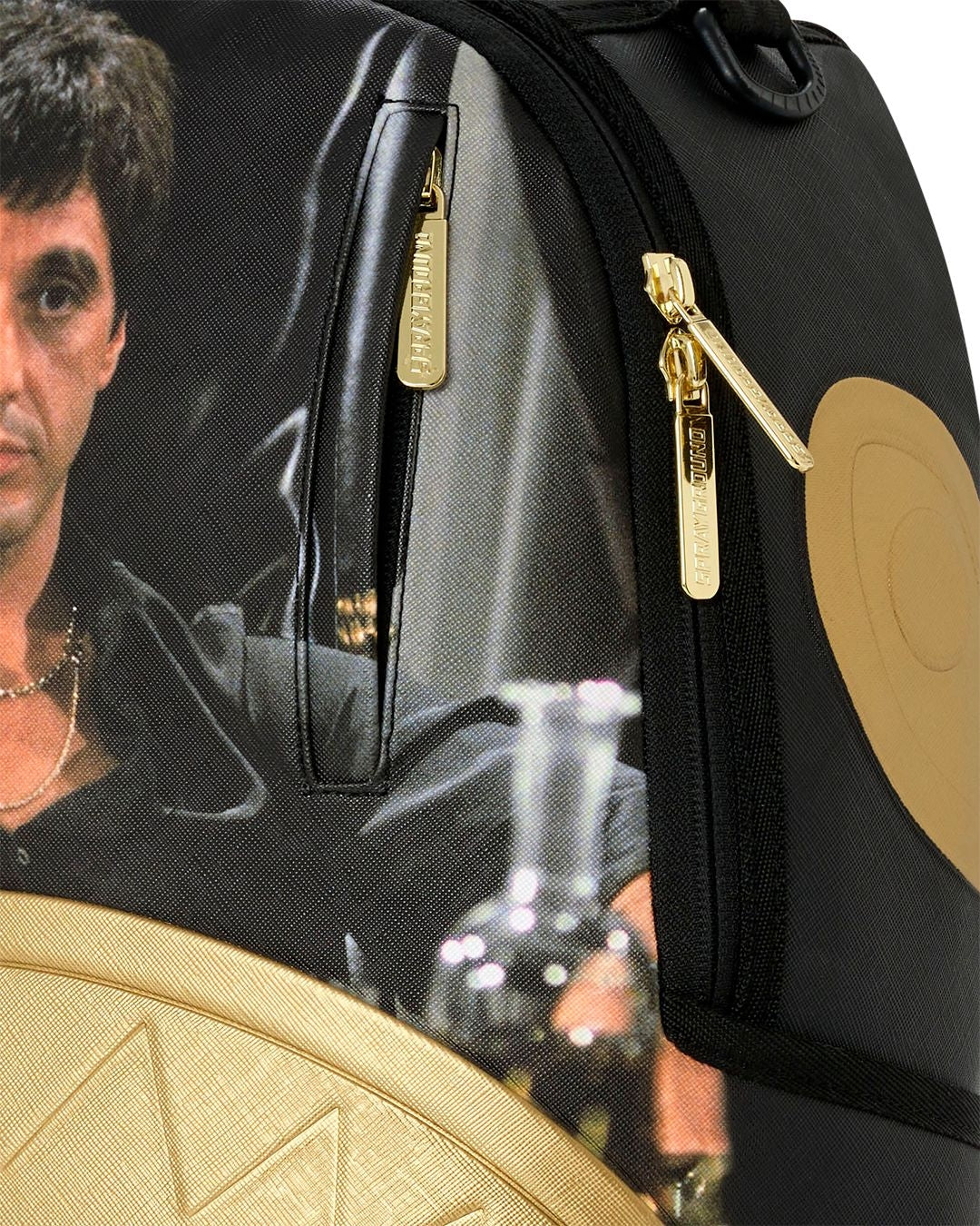 Zaino Sprayground nero SCARFACE GOLD EMBOSSED BACKPACK
