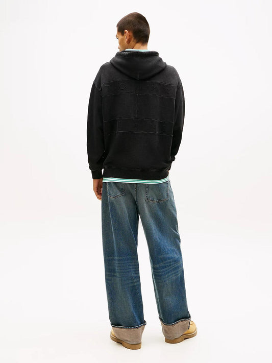 Felpa Tommy Jeans con cappuccio "Overdyed Flag" uomo