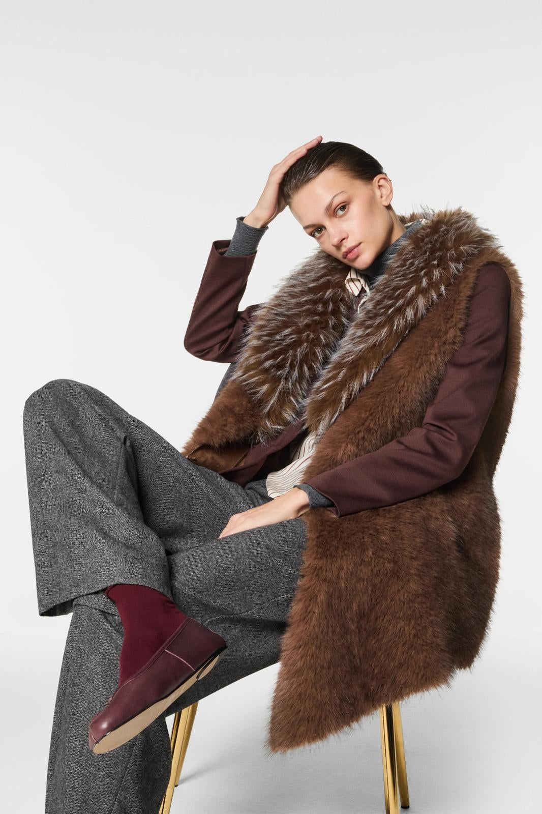 Gilet Nenette in ecopelliccia donna