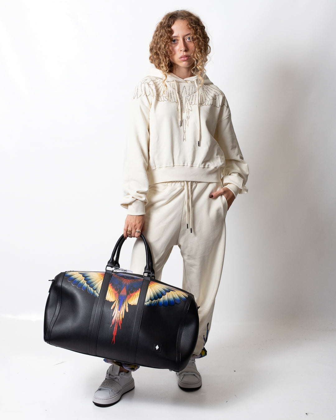 Borsone Marcelo Burlon in ecopelle wings colorfull