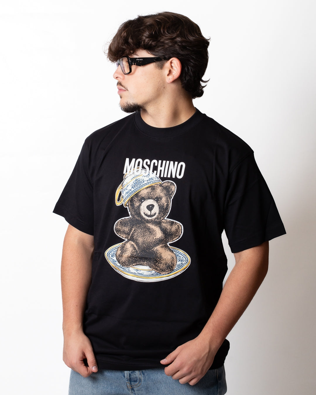 T-Shirt Moschino con stampa Teddy Bear e logo