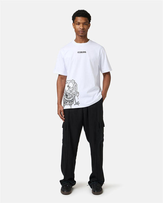 T-Shirt Iceberg X Spongebob con ricamo uomo
