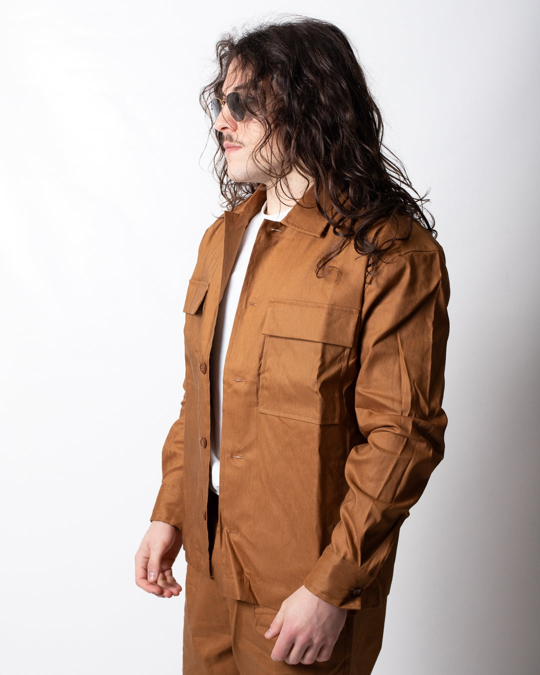 Camicia Calvin Klein in misto lino con tasche uomo