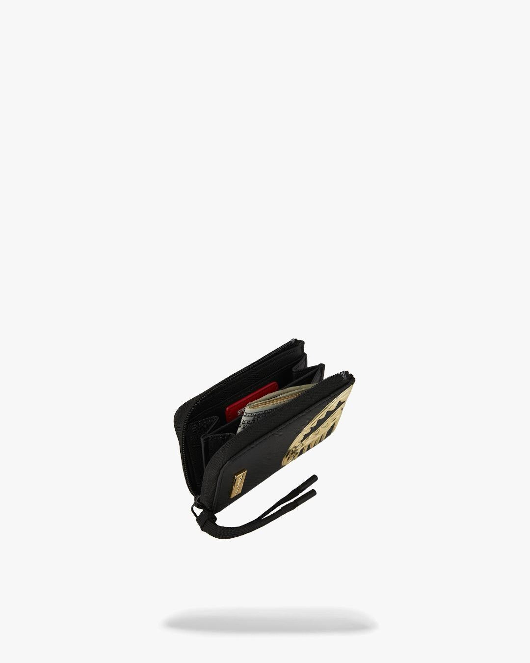 Portafoglio Sprayground nero "GOLD AND DANGEROUS WALLET"