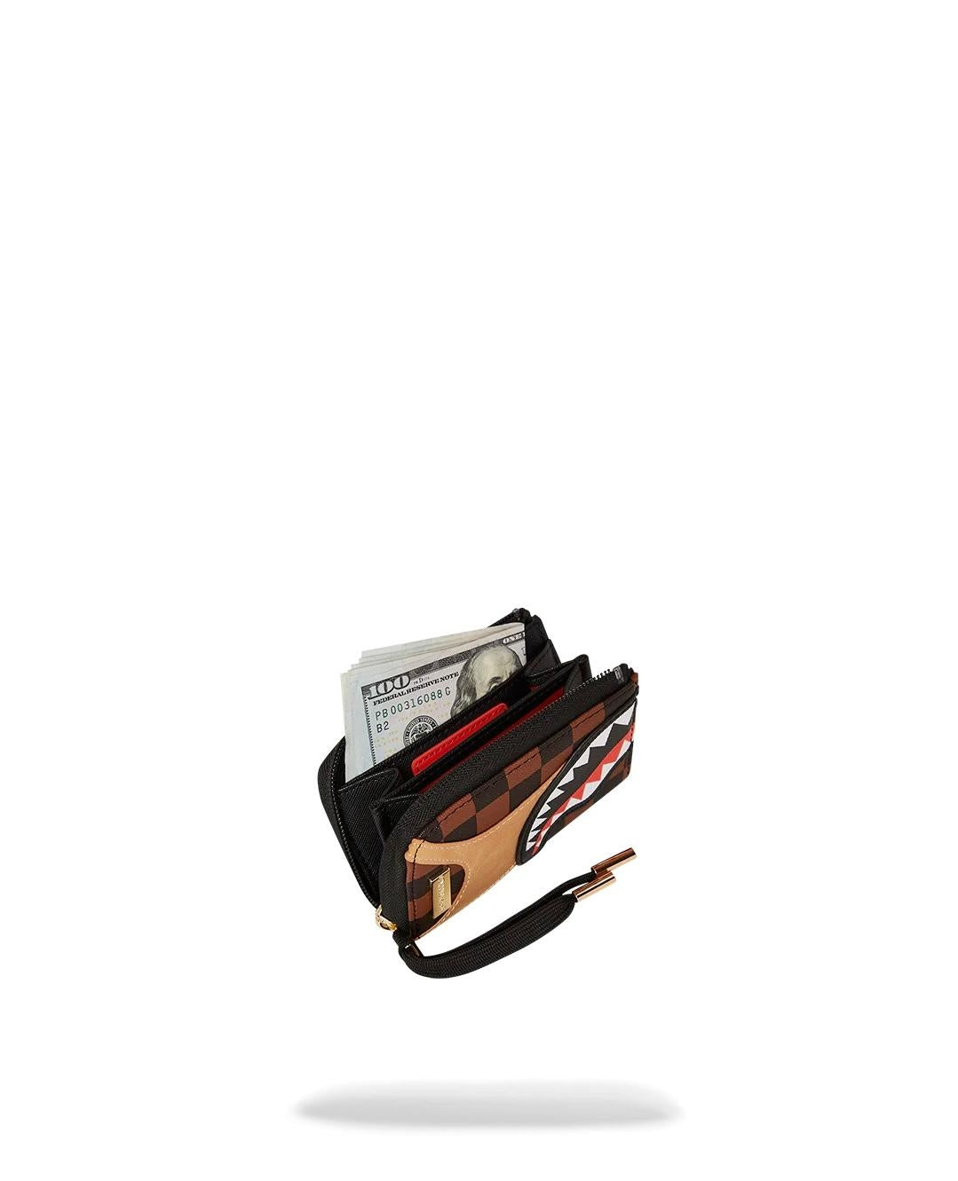 Portafoglio Sprayground marrone Hennyville zip-out wallet