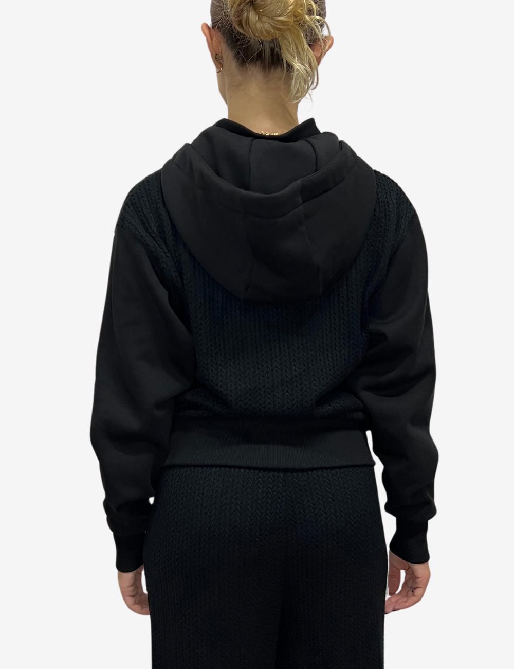 Felpa Colmar full zip con cappuccio in maglia intrecciata donna