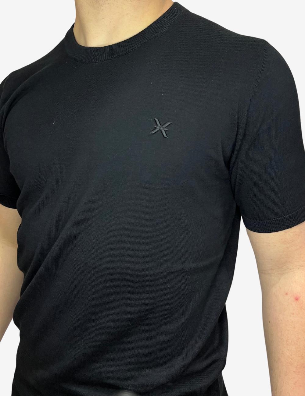 T-Shirt in maglia Richmond X con banda bicolor uomo
