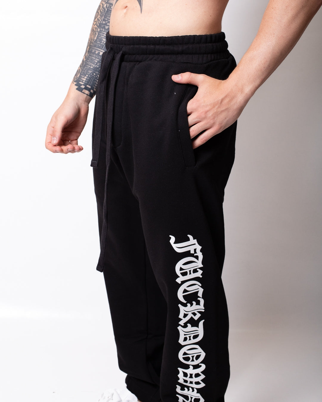 Pantalone Comme des Fuckdown in felpa con stampe uomo