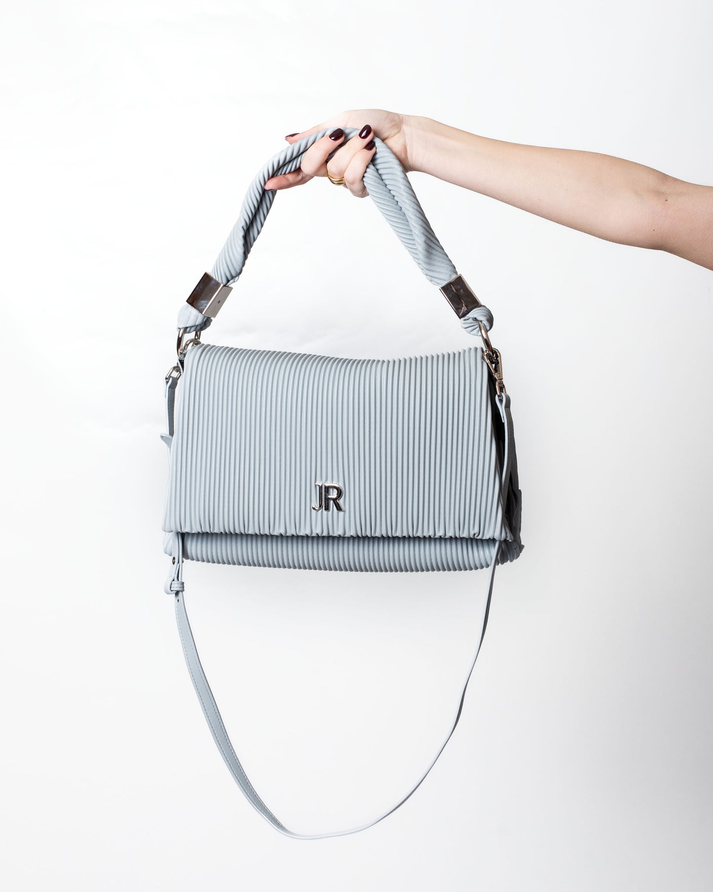 Borsa John Richmond in plissè con manico e tracolla donna