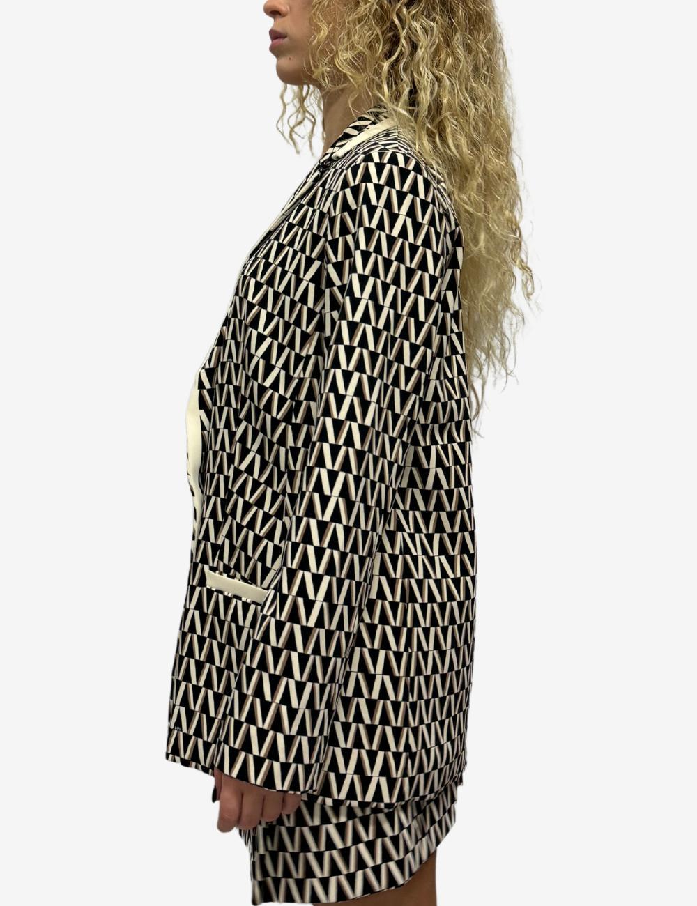 Giacca blazer Nenette con grafica "Logomania" donna