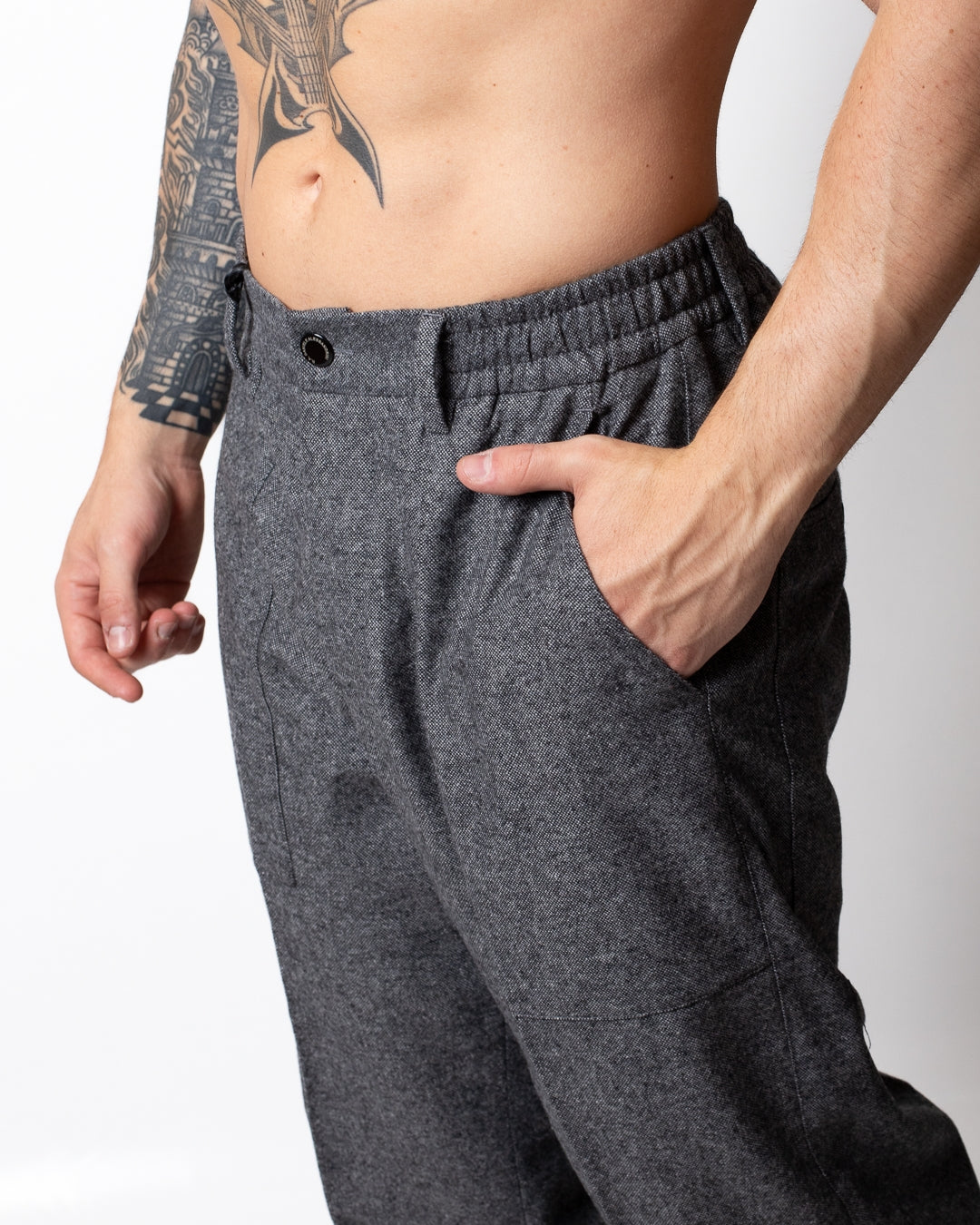 Pantalone Daniele Alessandrini in misto lana uomo