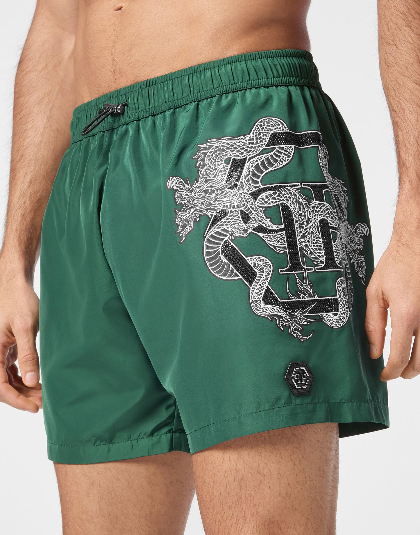 Boxer mare Philipp Plein con stampa "dragon" e applicazione uomo
