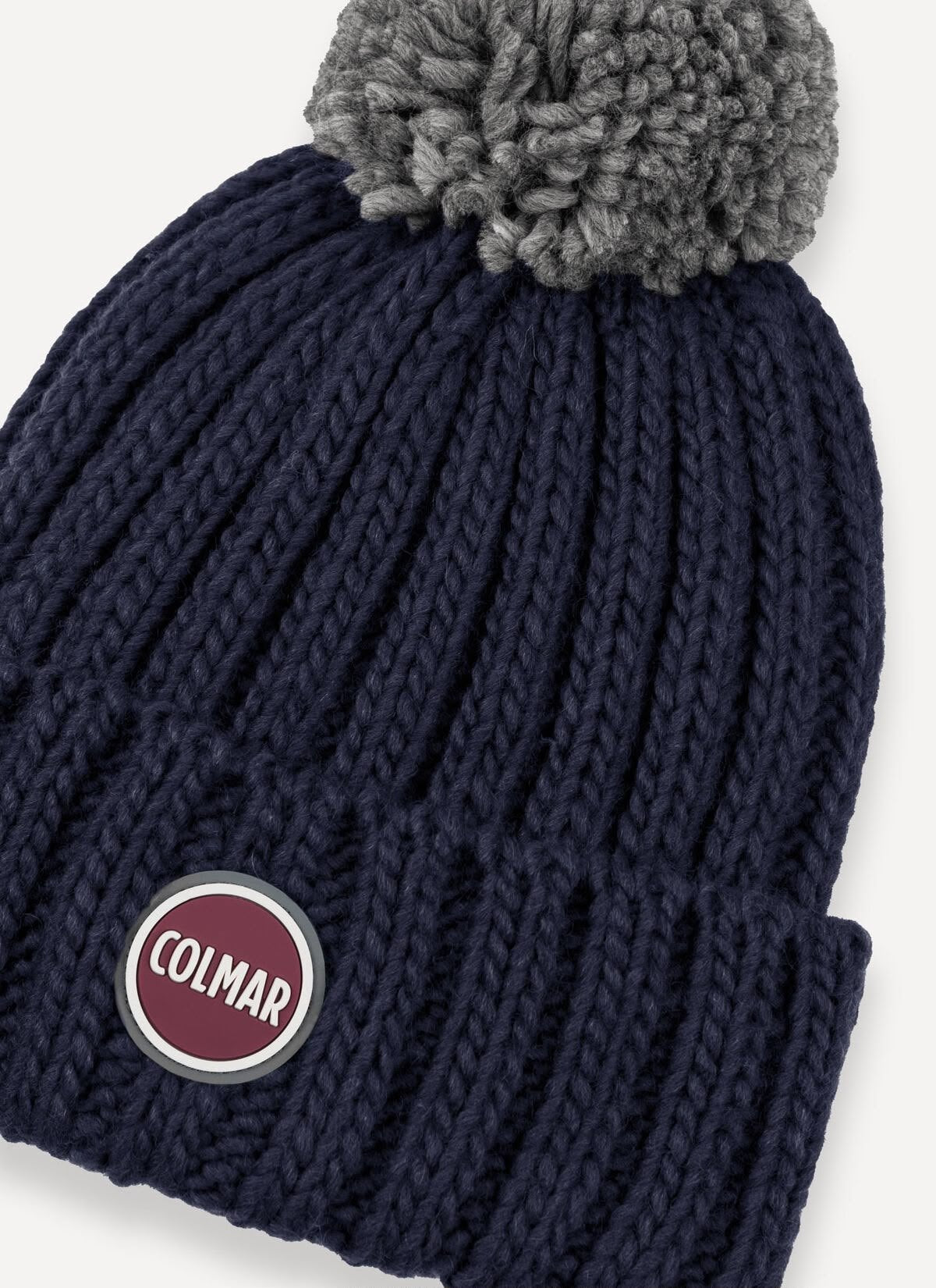 Cappello Colmar in costina con pompon