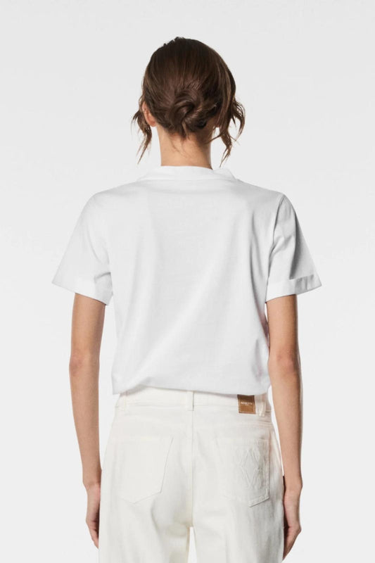 T-Shirt Nenette con logo strass donna