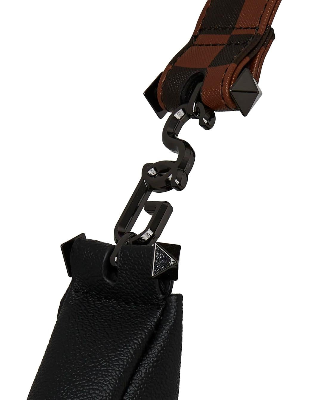 Borsa a spalla Sprayground nero "Dose of check vice" shoulder bag donna