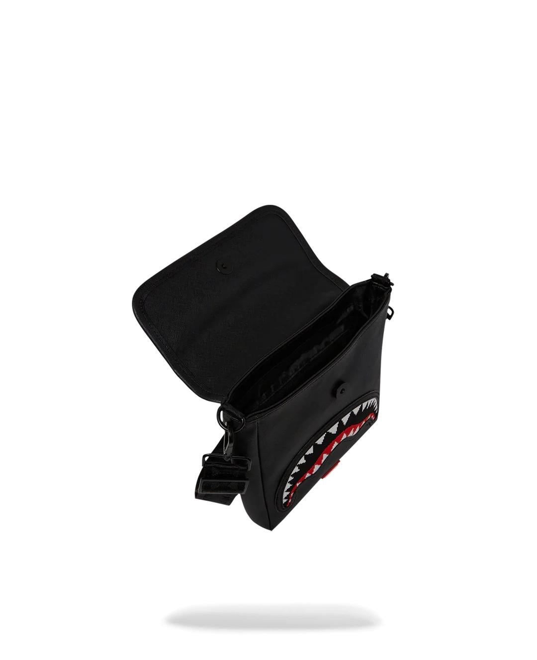 Tracolla Sprayground nero Fly knit mouth messanger sling