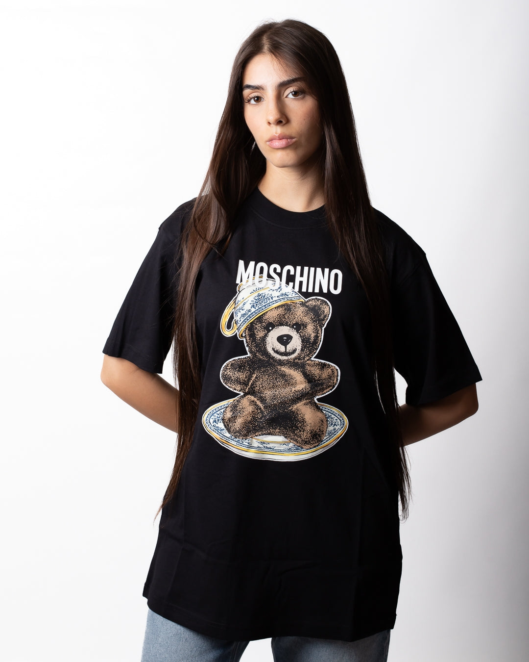 T-Shirt Moschino con stampa Teddy Bear e logo
