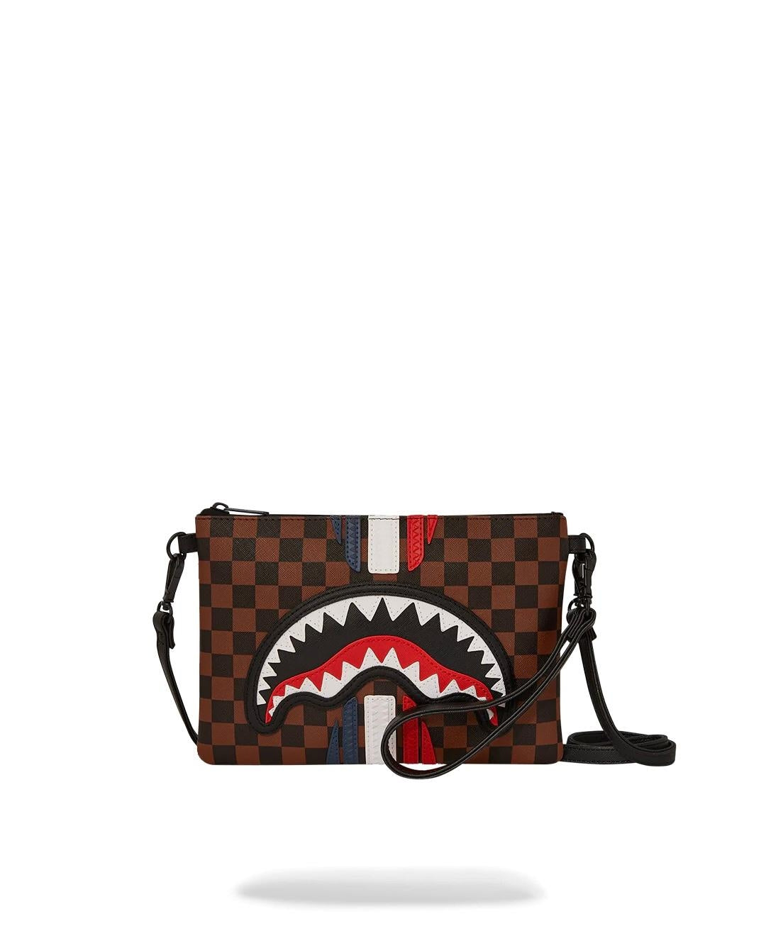 Pochette Sprayground marrone machine Francaise clutch con tracolla