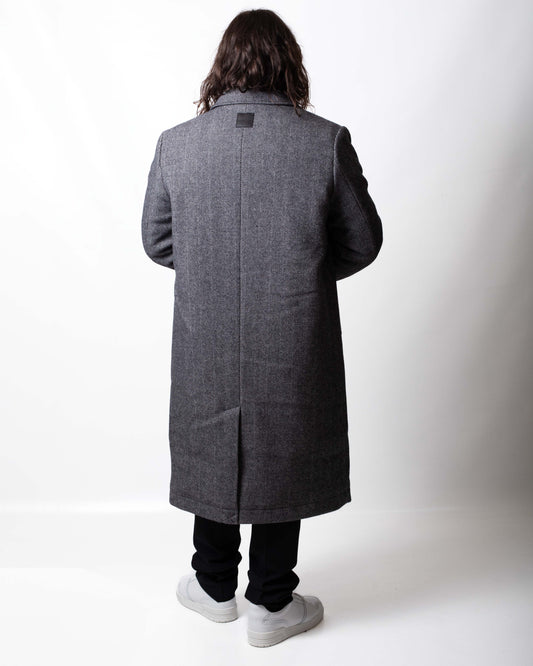 Cappotto Calvin Klein monopetto in misto lana uomo