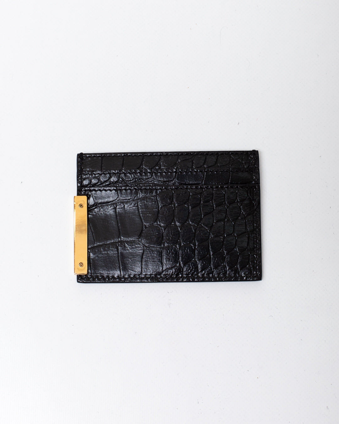 Portacarte Moschino coccodrillo in pelle lucida