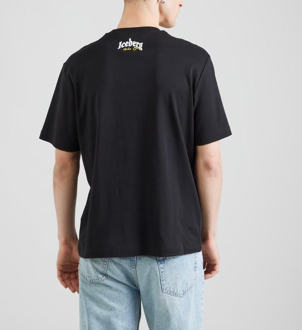 T-Shirt Iceberg con logo stampa e ricamo uomo