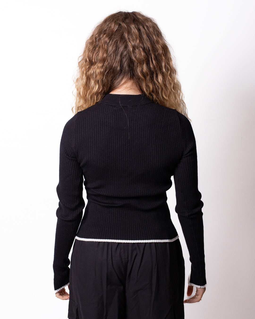 Maglia Karl Lagerfeld Jeans girocollo in costina donna