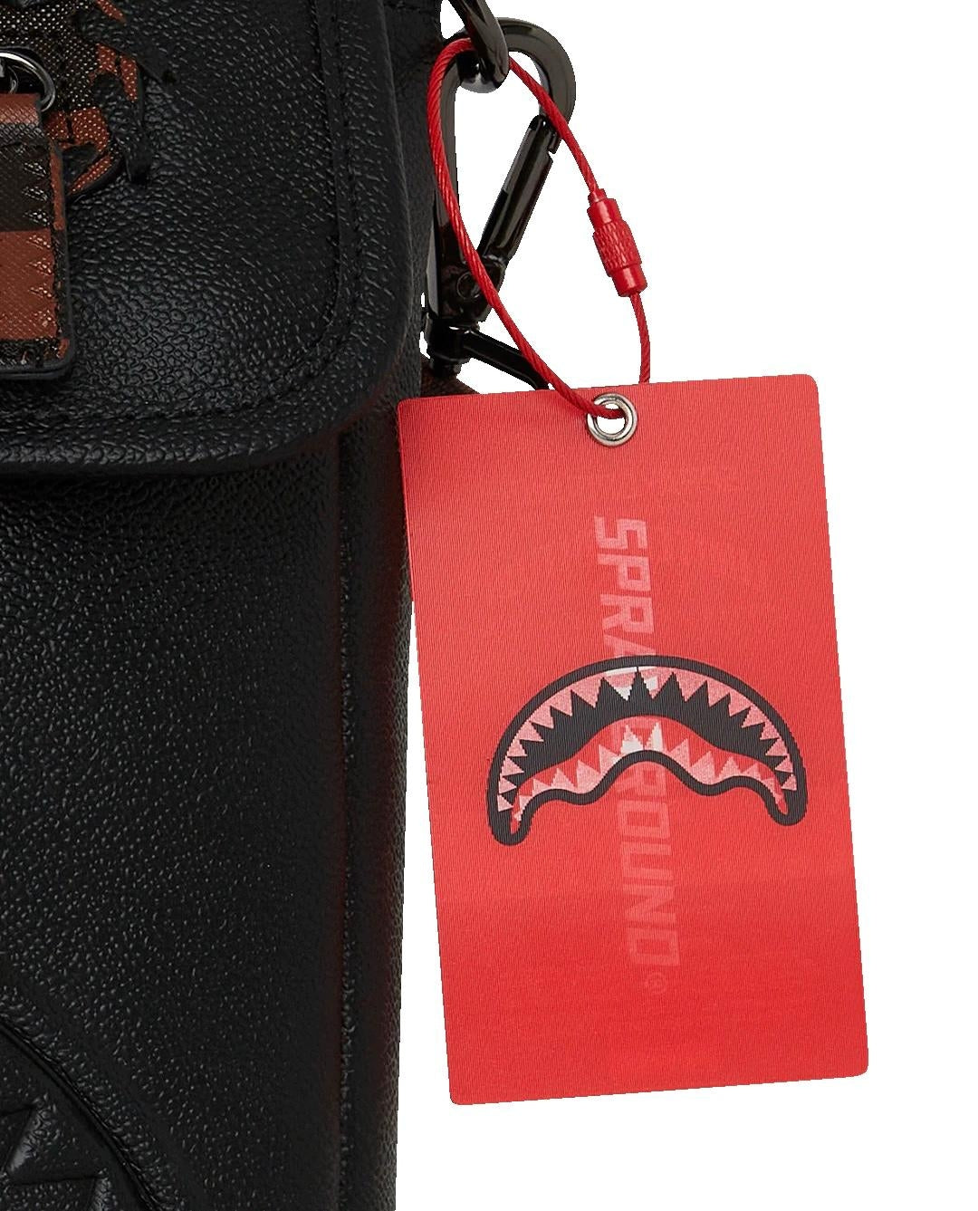 Tracolla Sprayground nero Dose of check deux messenger sling