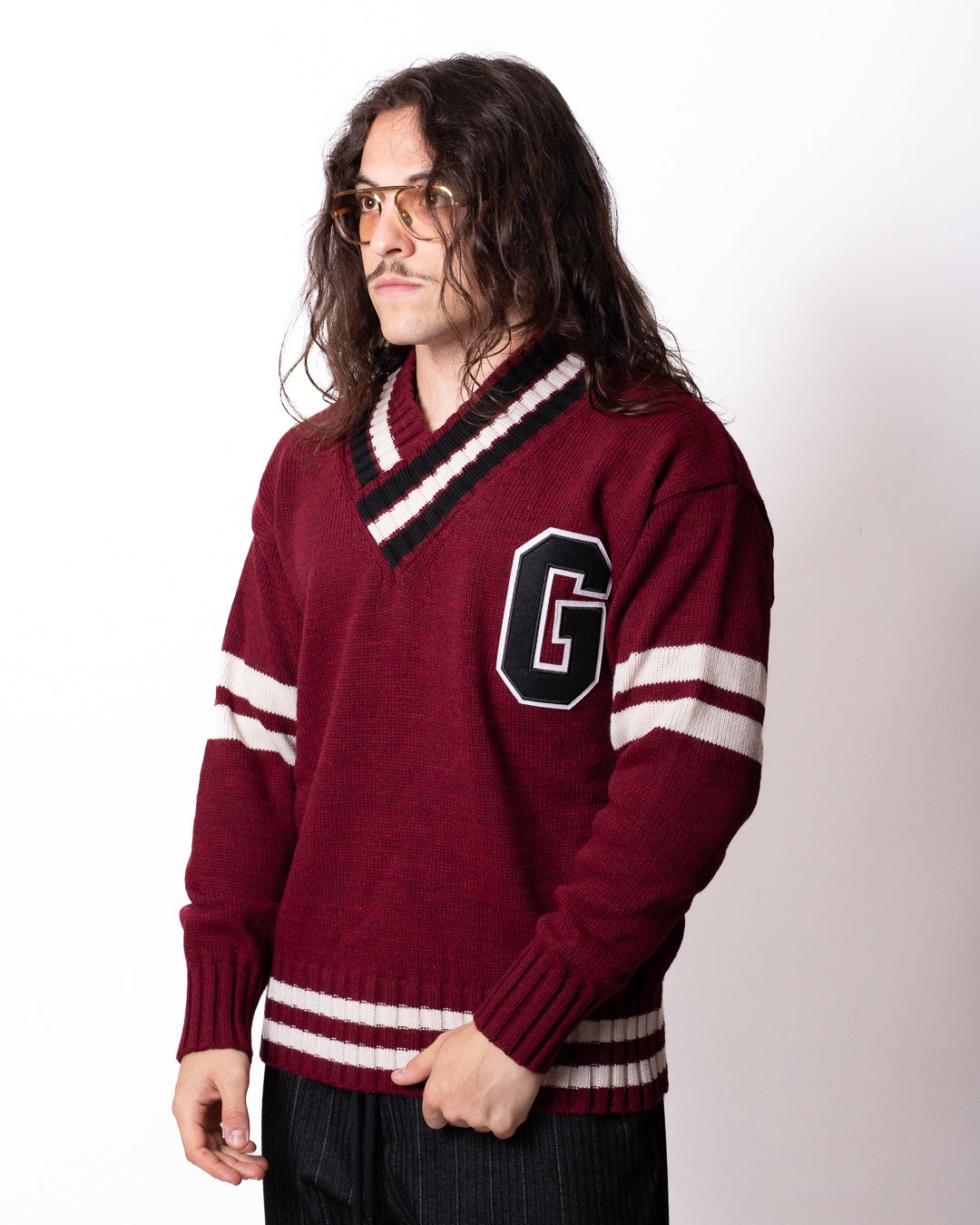 Maglia Gaelle con scollo a V e patch uomo